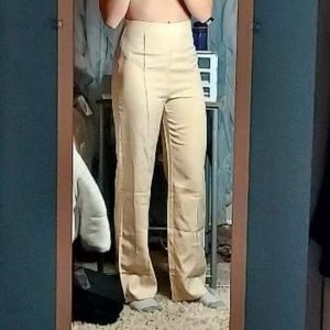 Small-medium business casual zipped light-weight pants